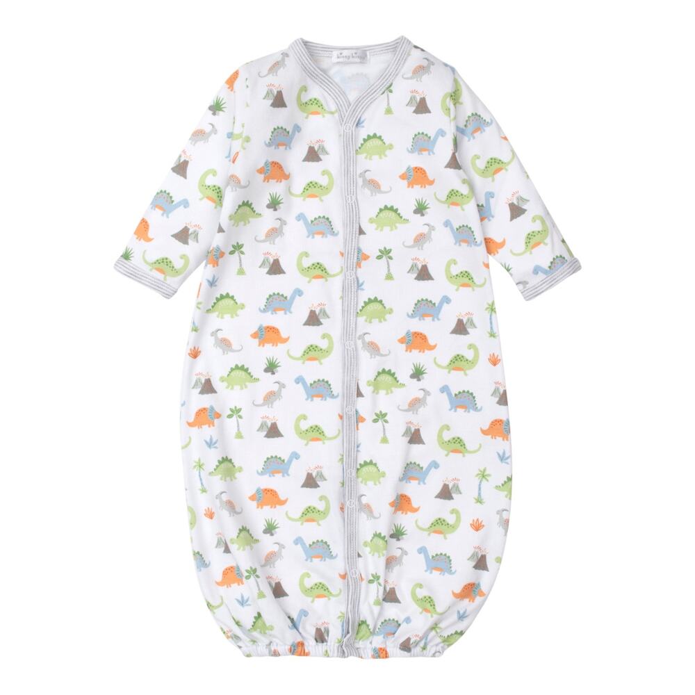 Kissy Kissy Dinosaur Baby Converter Gown Outfit Small